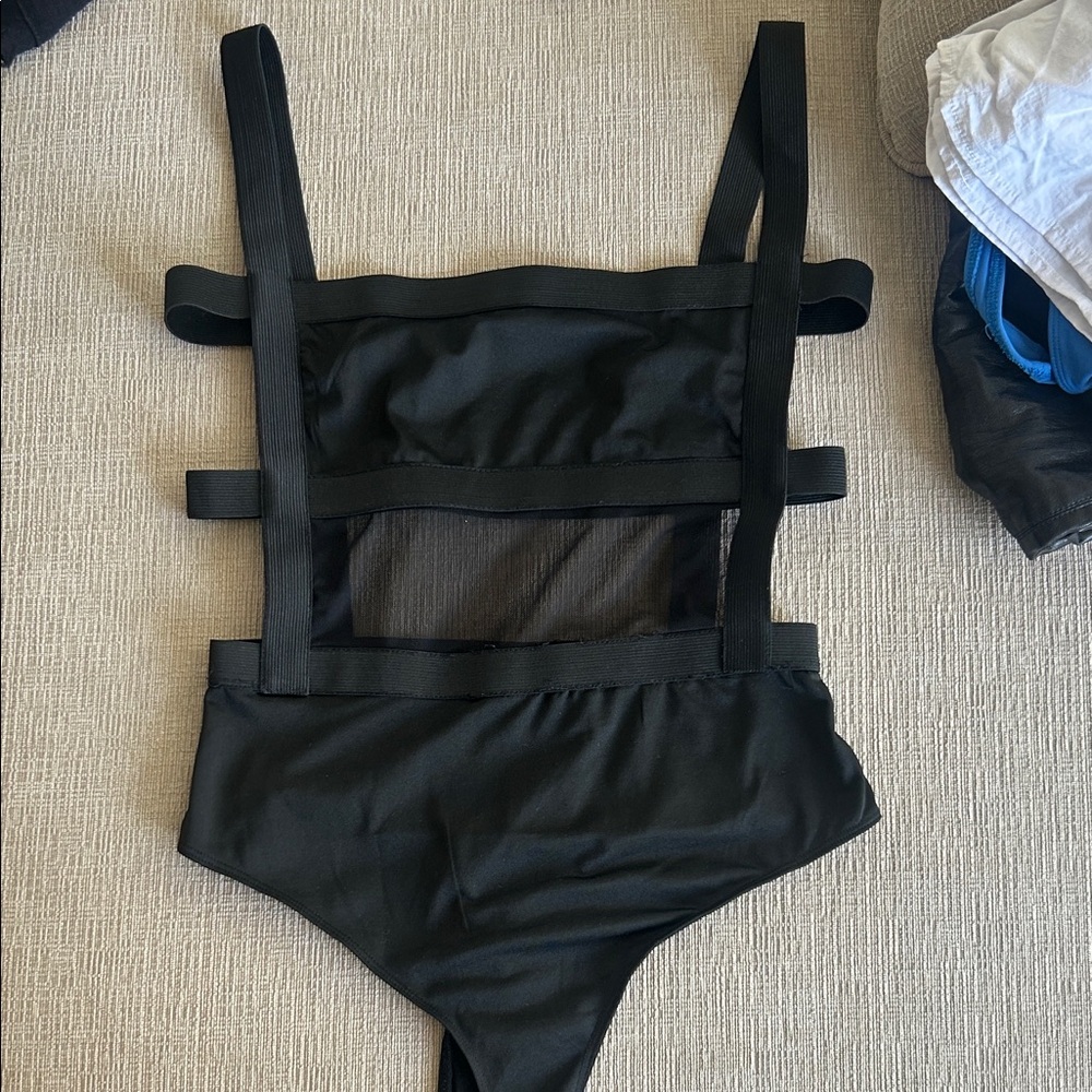 REVOLVE Superdown Black Bodysuit